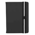 Branded Recycled PU Refillable A5 Journal with Pen Loop in Black