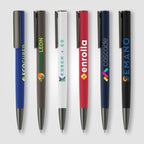Branded Metal Ballpoint Pen with Gunmetal Trim
