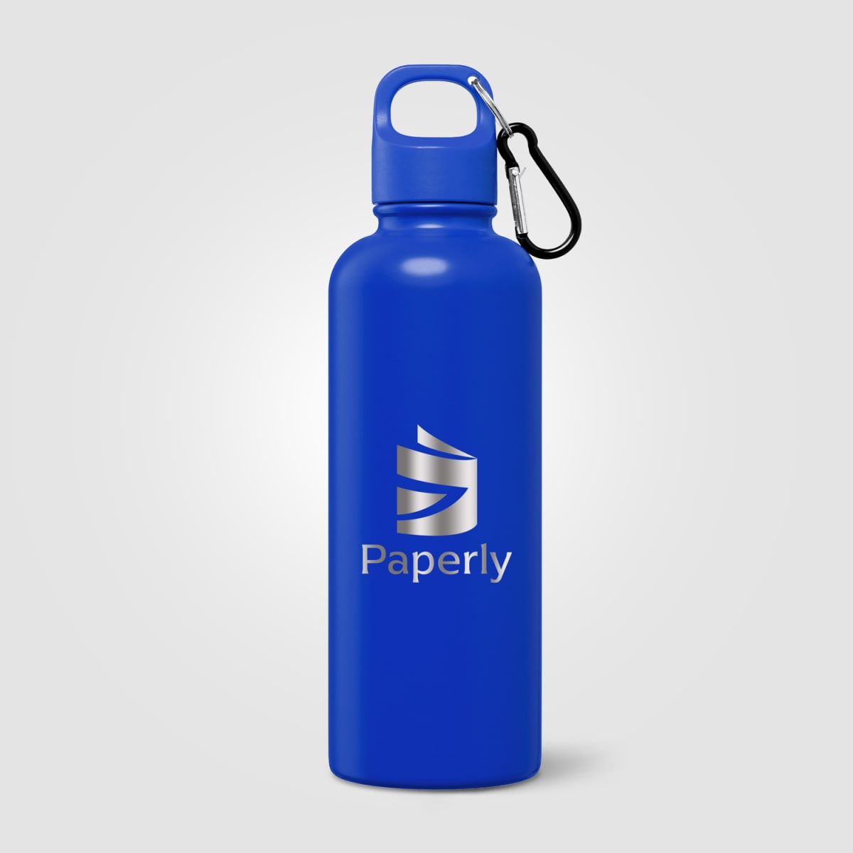 Branded Recycled Steel Water Bottle with Carabiner 750ml