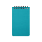 Branded Stone Paper Spiral Notepad with Ruler in Teal