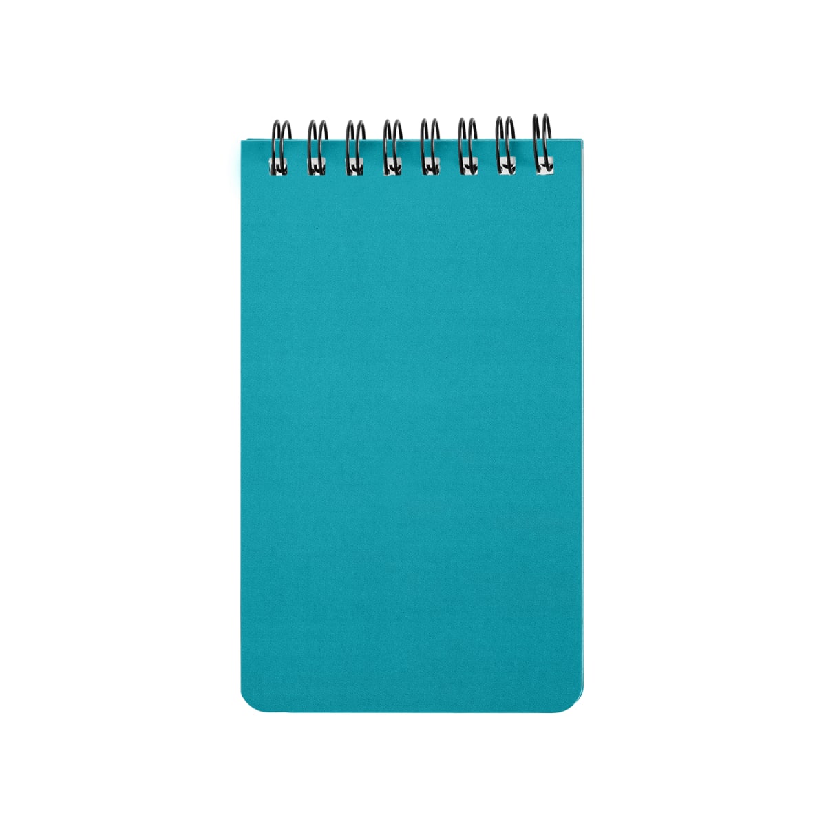 Branded Stone Paper Spiral Notepad with Ruler in Teal