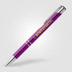 Branded Recycled Aluminium Retractable Pen with Chrome Trim