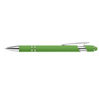 Branded Soft-Touch Rubber Stylus Pen in Green