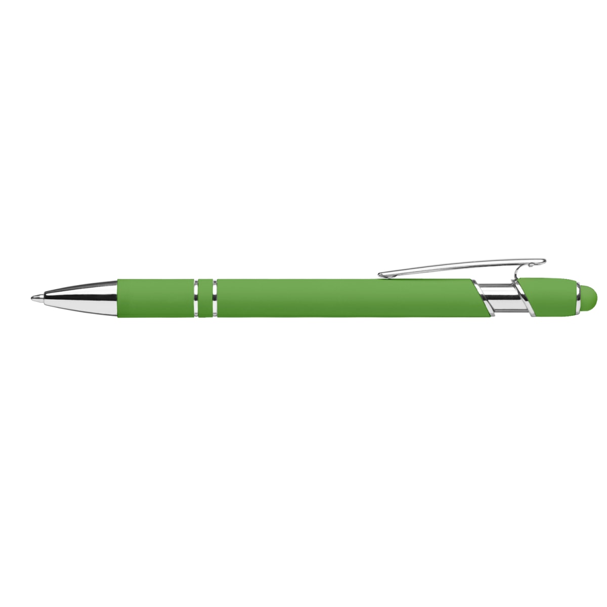 Branded Soft-Touch Rubber Stylus Pen in Green