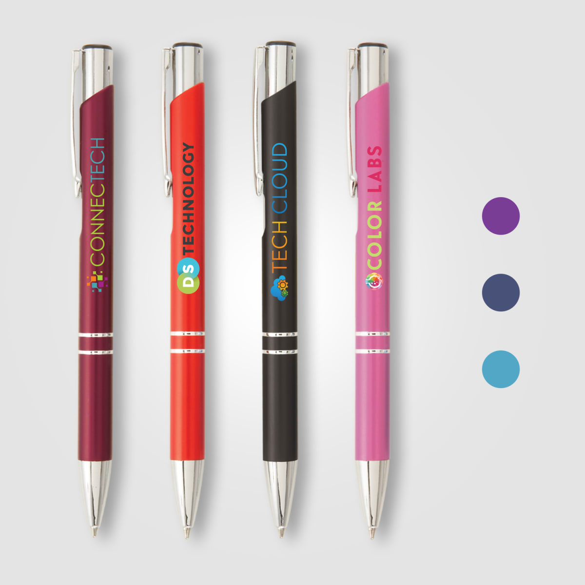 Branded Matte Aluminium Pen with Jumbo Refill