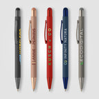 Branded Monochrome Soft-Touch Metal Pen with Stylus