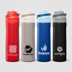 Branded Insulated Stainless Steel Flip-Straw Bottle 690ml