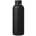 Branded Recycled Stainless Steel Insulated Bottle 530ml in Black