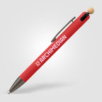 Branded Recycled Aluminium Fidget Pen with Bamboo Ball