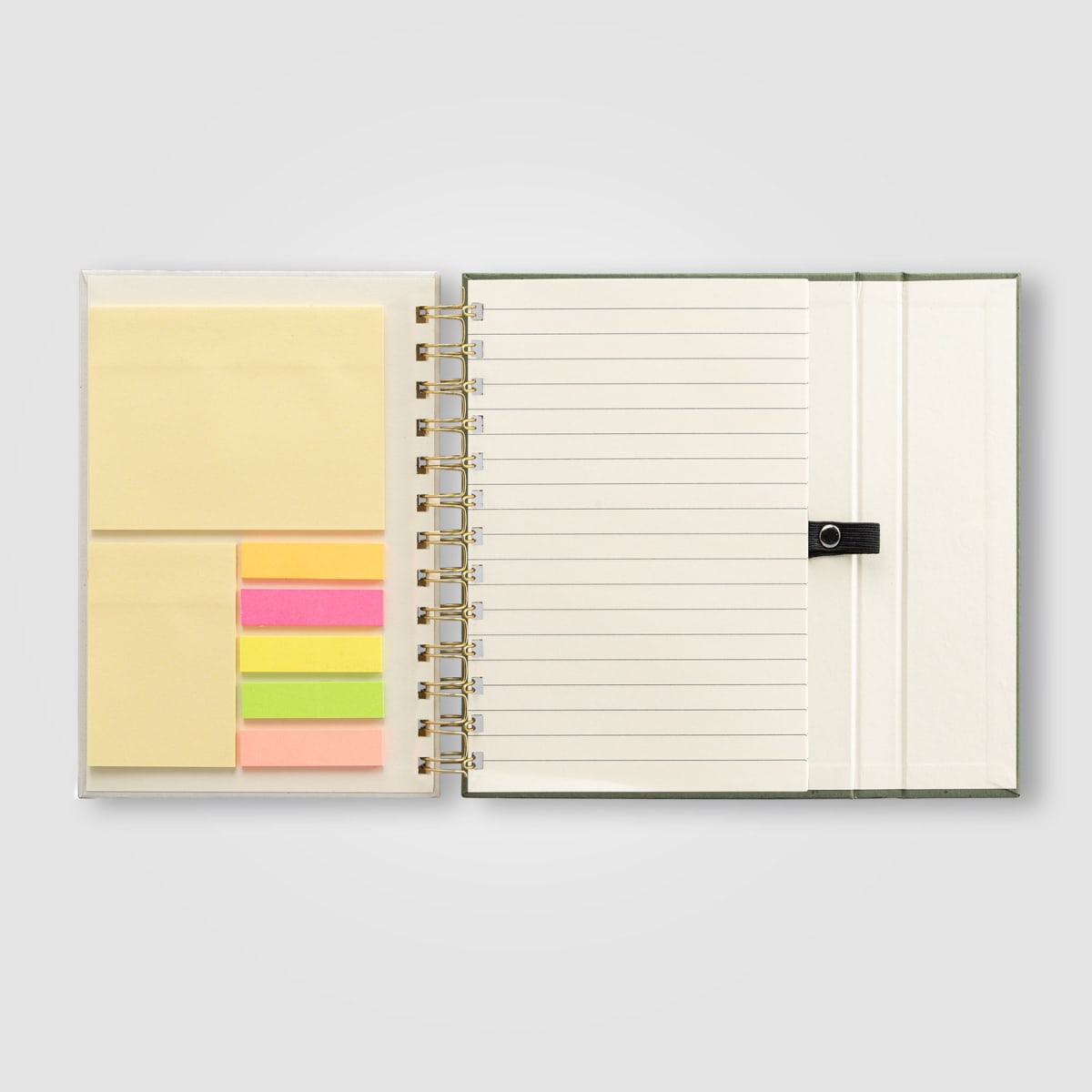 Branded B6 Spiral Notebook with Sticky Notes and Pen