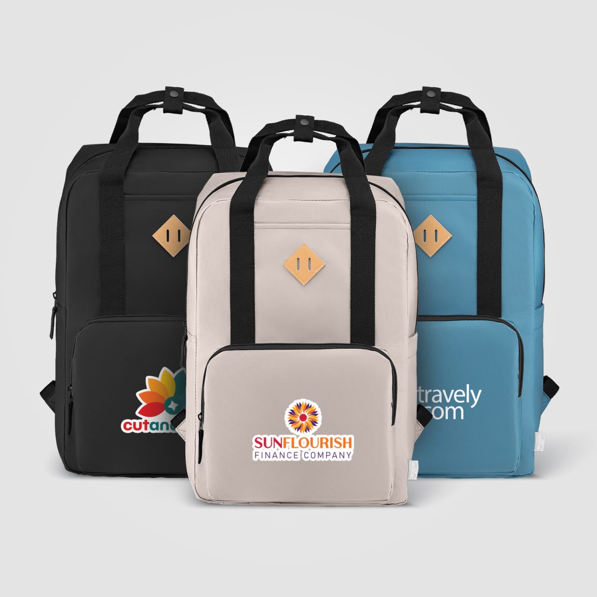 Branded Recycled Polyester Laptop Backpack 16L