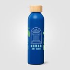 Branded Recycled Steel Water Bottle with Bamboo Lid - 590ml