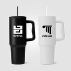Branded Recycled Steel Insulated Tumbler with Straw 1180 ml
