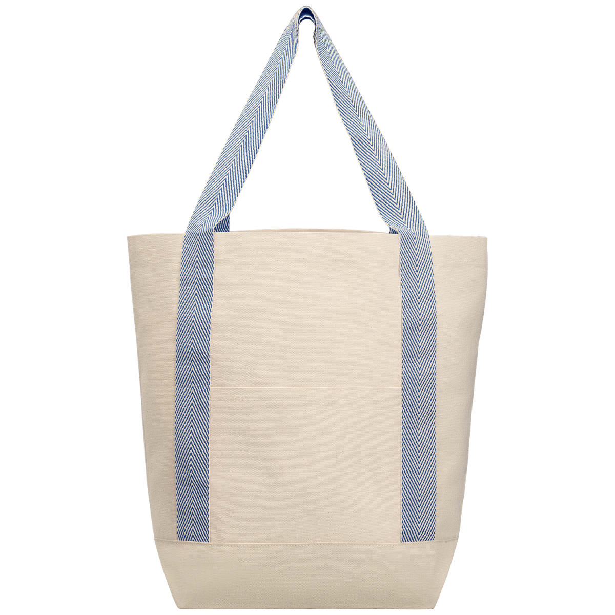 Branded Recycled Cotton Canvas Tote with Front Pocket
