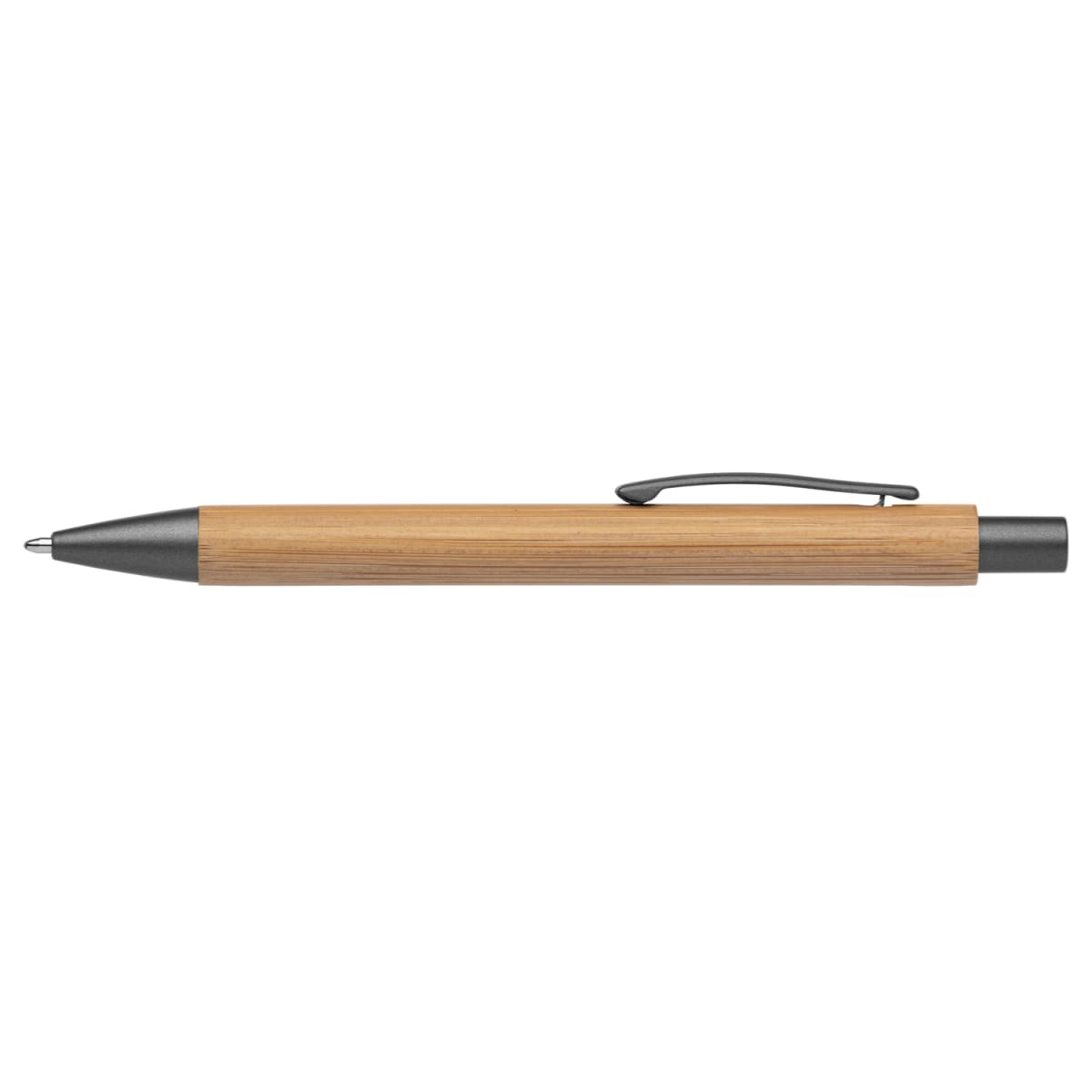 Branded FSC Bamboo Ballpoint Pen with Gunmetal Trim