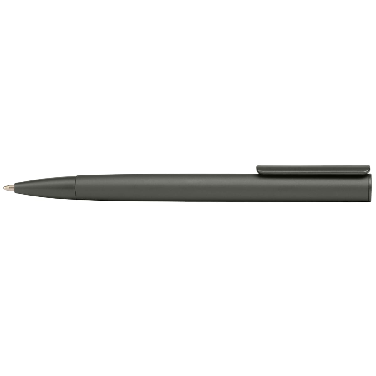 Branded Retractable Aluminium Pen with Rubberised Barrel in Gunmetal