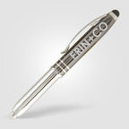 Branded Anodised Metal Pen with LED Light and Stylus