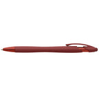 Branded Monochrome Soft-Touch Pen with Stylus in Burgundy