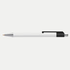 Branded Slimline Chrome Click Pen with Colour Clip