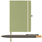 Branded Recycled Milk Carton A5 Notebook and Pen Set in Sage