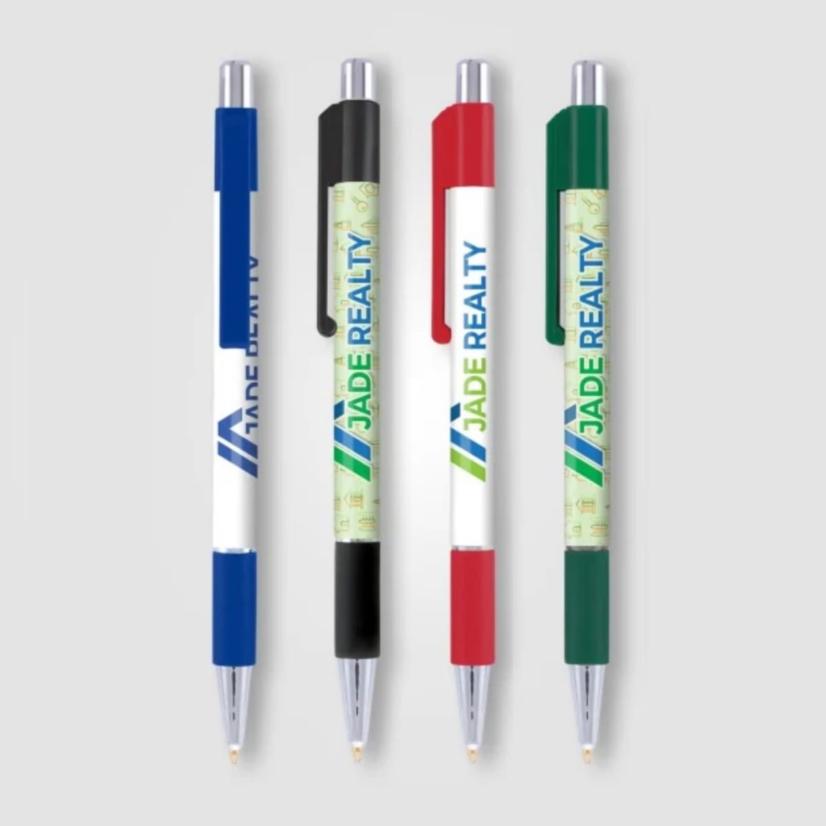 Branded Slimline Retractable Pen with Comfort Grip