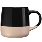 Branded 445 ml Colour Block Stoneware Mug in Black