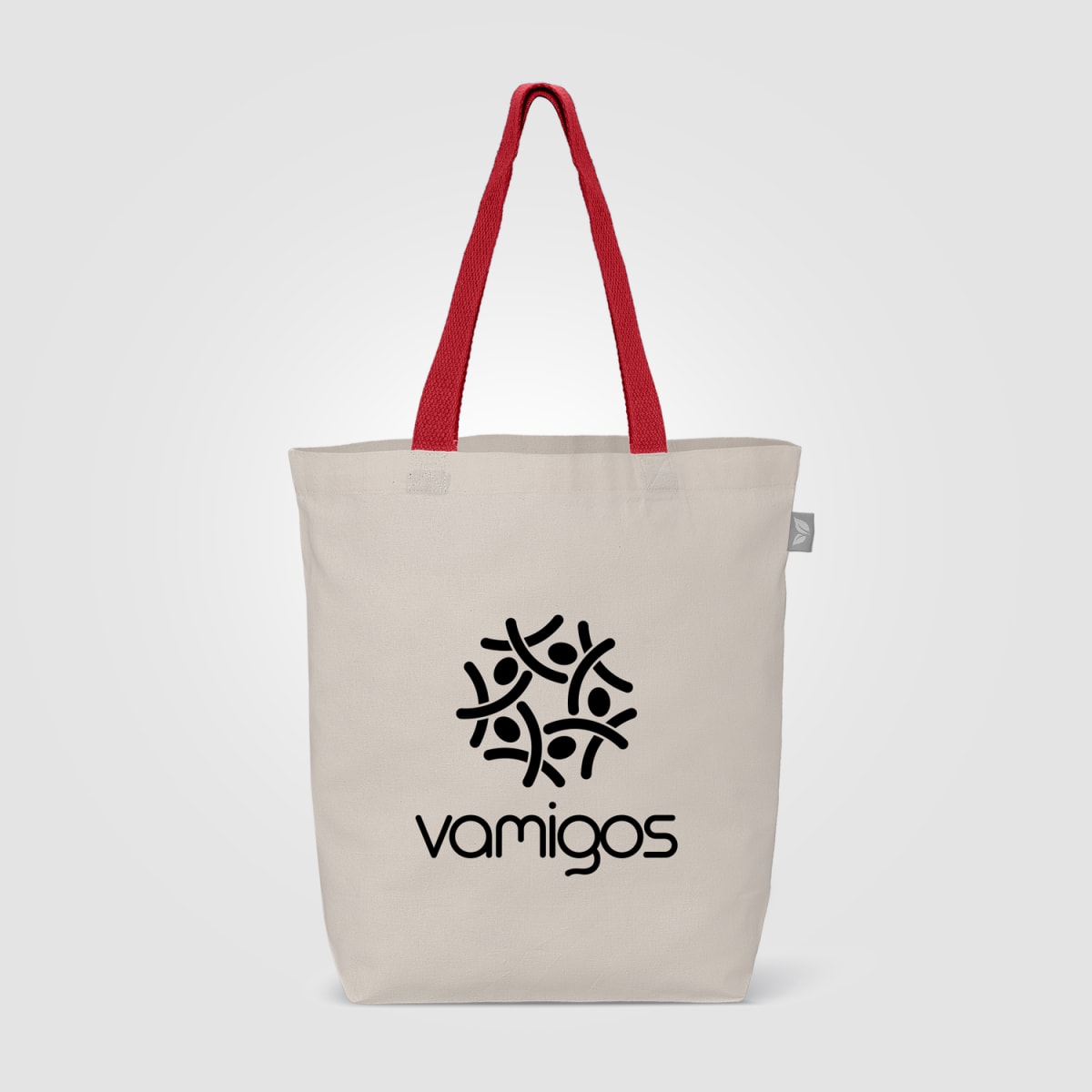 Branded Recycled Cotton Tote Bag with Coloured Handles