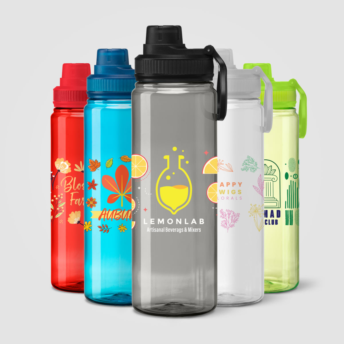 Branded 27 oz rPET Sports Bottle with Carry Handle