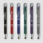 Branded Soft-Touch Metal Pen with Bottom Stylus