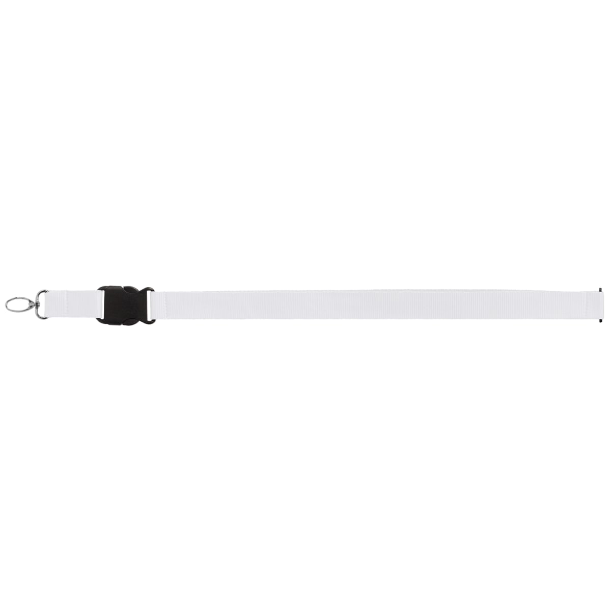 Branded Recycled Buckle Lanyard with Breakaway Clips in White