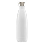 Branded Double-Wall Stainless Steel Bottle - 475ml in White/Chrome