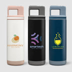Branded Steel Flip Straw Bottle with Triple Wall Insulation