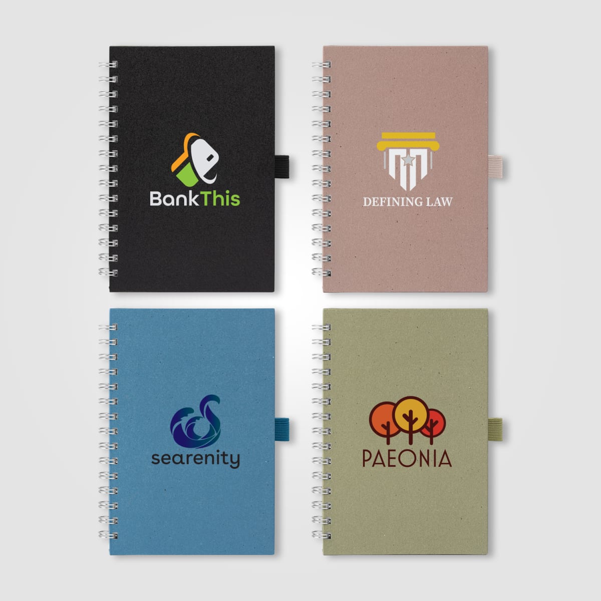Branded A5 Spiral Notebook with Recycled Milk Carton Cover