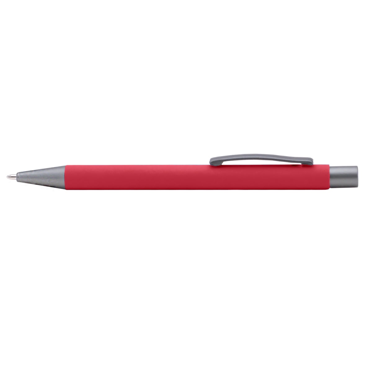Branded Mirror-Finish Aluminium Soft-Touch Pen in Red