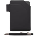 Branded PU Passport Holder and Pen Set in Black