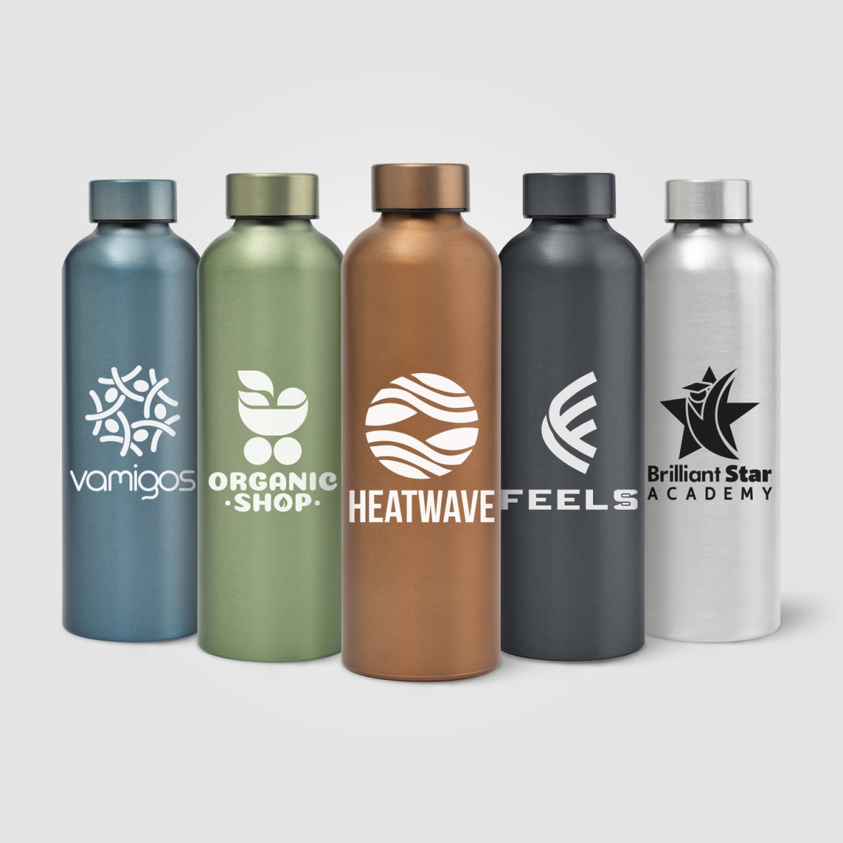 Branded Recycled Stainless Steel Metallic Bottle 710ml