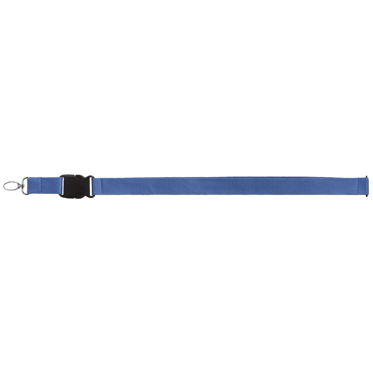 Branded Recycled Buckle Lanyard with Breakaway Clips in Royal Blue