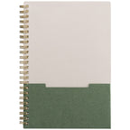 Branded Spiral Notebook with Recycled Cotton Cover in Green