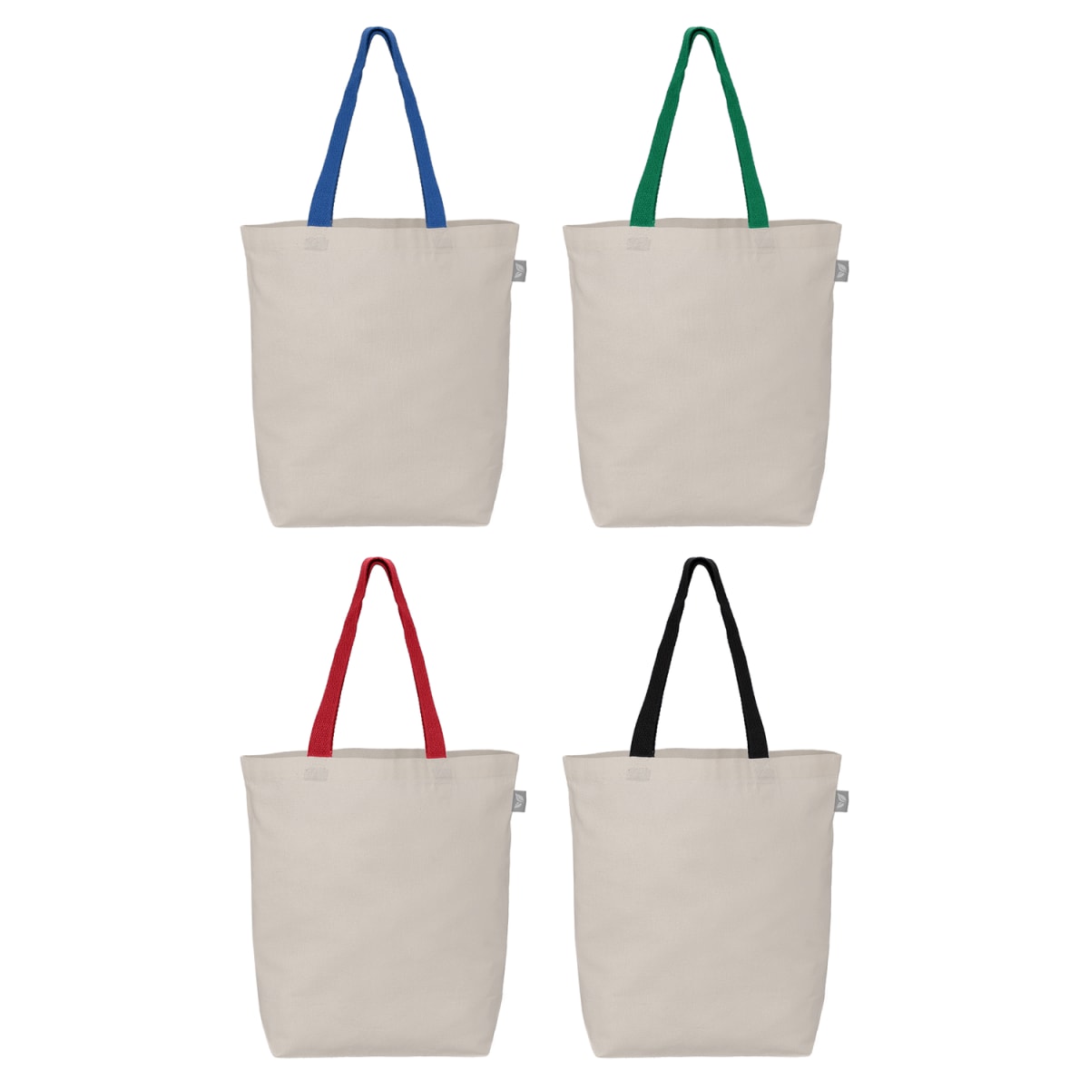 Branded Recycled Cotton Tote Bag with Coloured Handles