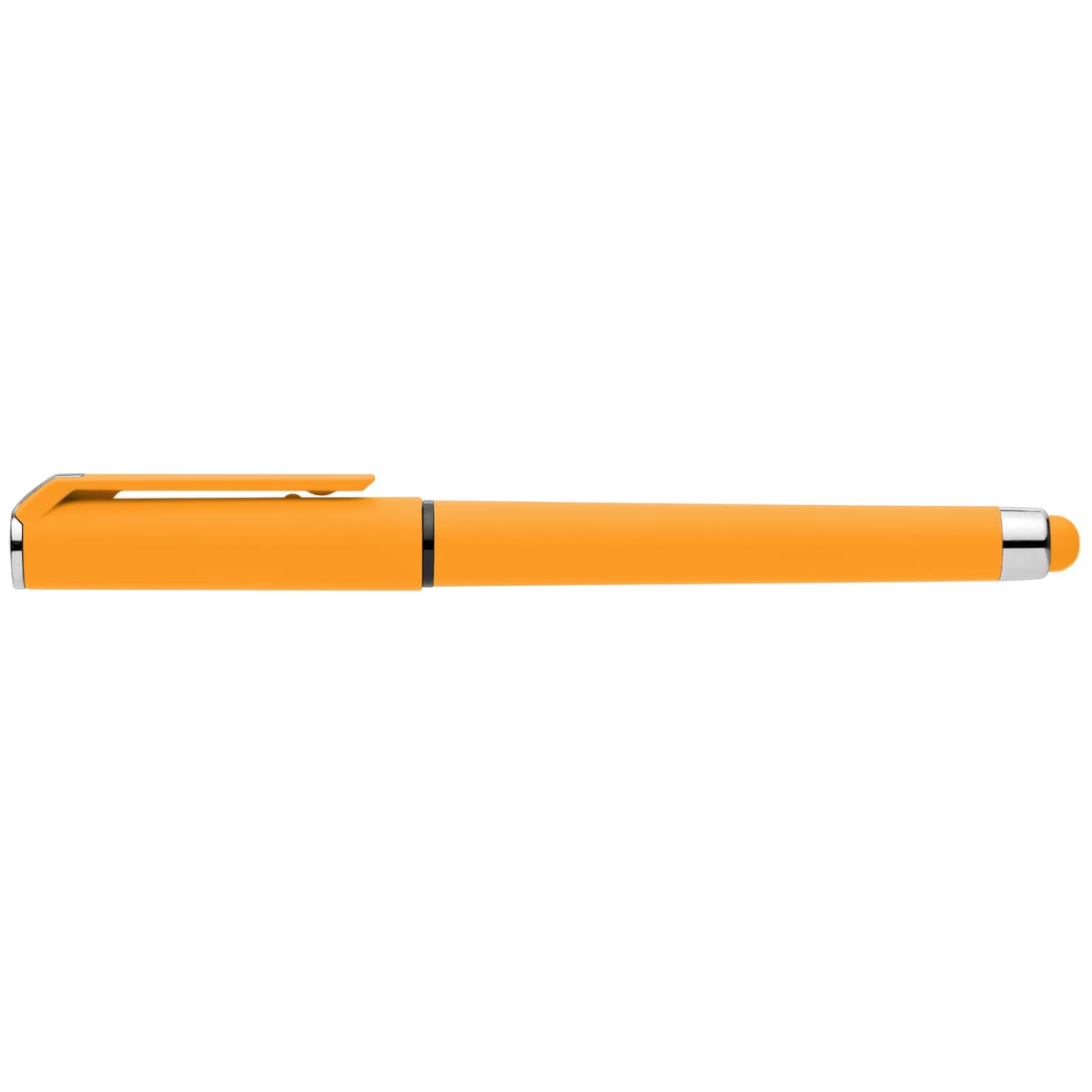 Branded Recycled ABS Gel Pen with Rubber Grip in Yellow