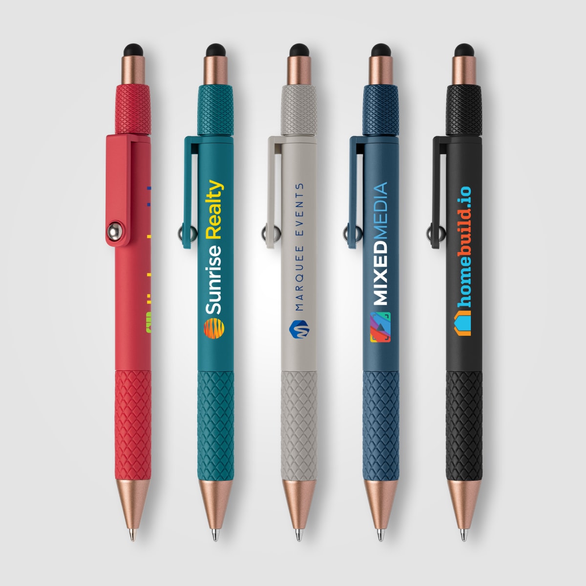Branded Recycled Plastic Fidget Spinner Pen with Stylus