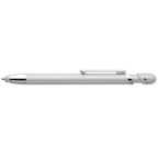 Branded Soft-Touch Metal Pen with Stylus in Silver
