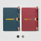 Branded Note Caddy Gift Set with Rose Gold Pen