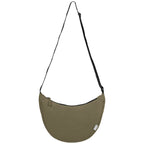 Branded Recycled Nylon Crossbody Shoulder Bag in Dark Green