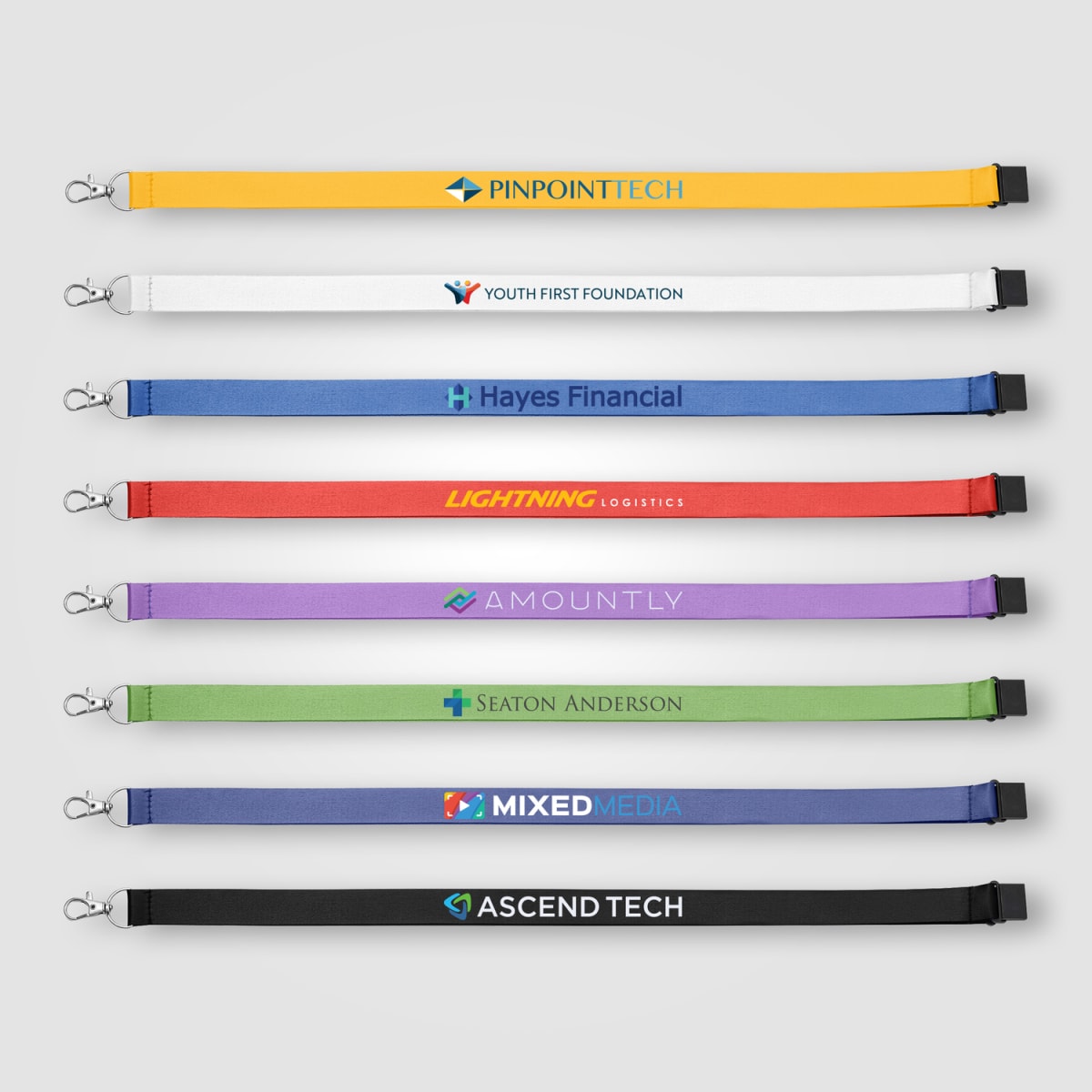 Branded Recycled rPET Breakaway Lanyard with Swivel Clip