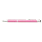 Branded Matte Aluminium Pen with Jumbo Refill in Pink