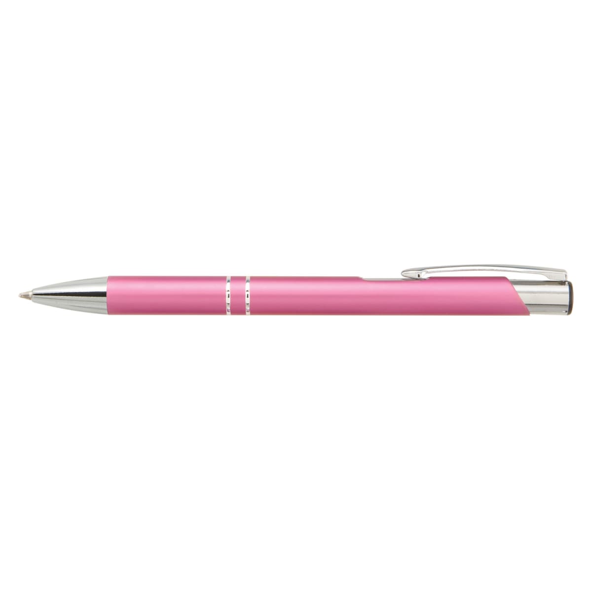 Branded Matte Aluminium Pen with Jumbo Refill in Pink