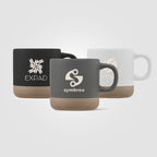 Branded Matte Ceramic Mug with Natural Clay Base - 355ml