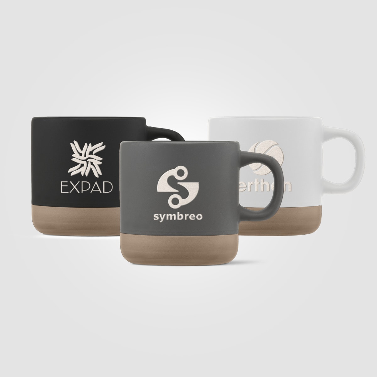 Branded Matte Ceramic Mug with Natural Clay Base - 355ml