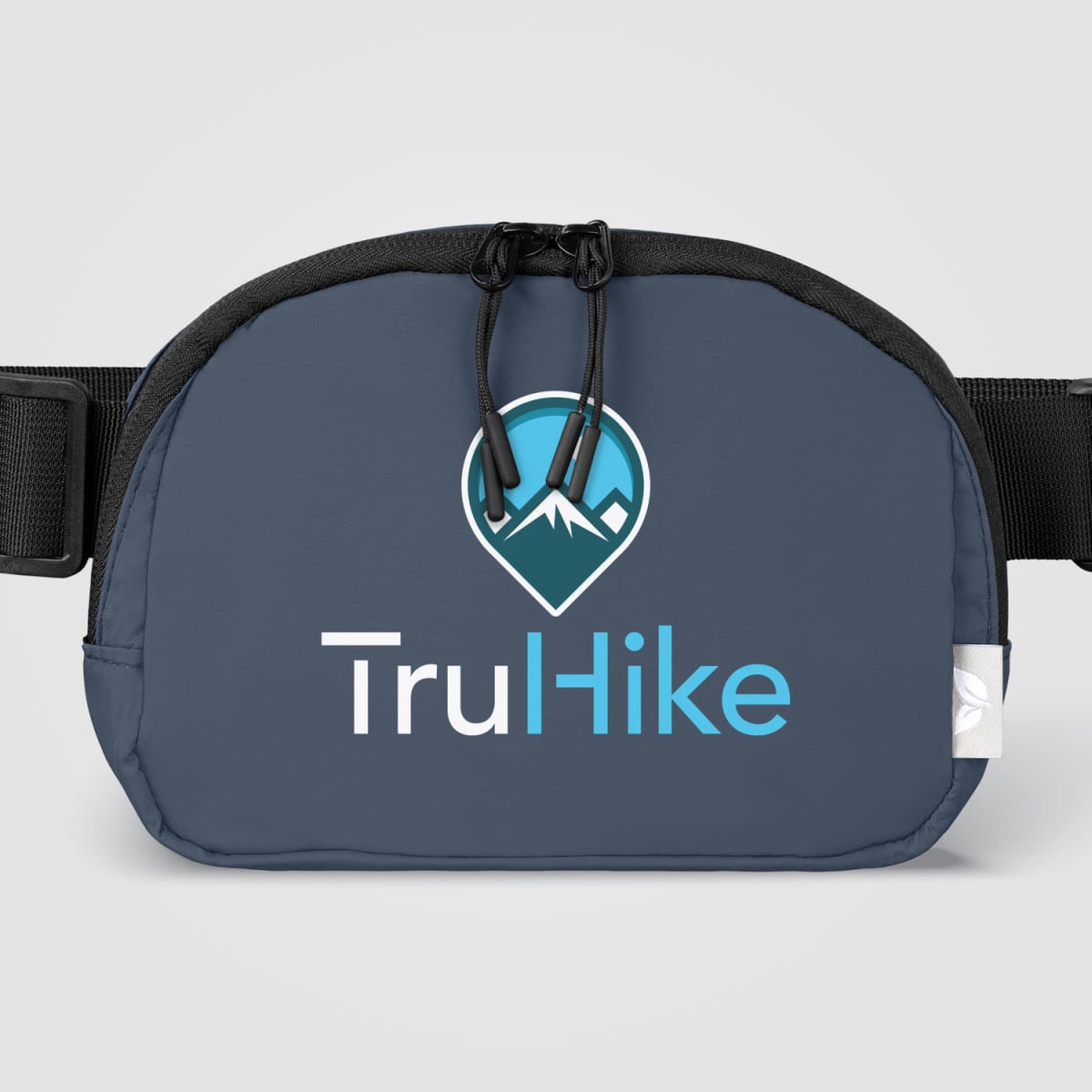Branded Recycled Nylon Zip Waist Bag with Carabiner